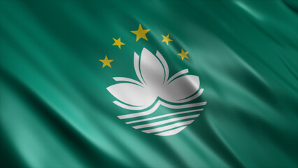 Macau National Flag, High Quality Waving Flag Image 