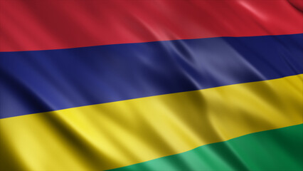 Mauritius National Flag, High Quality Waving Flag Image 