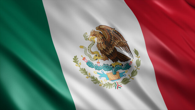 Mexico National Flag, High Quality Waving Flag Image 