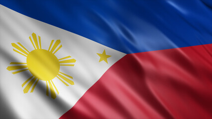 Philippines National Flag, High Quality Waving Flag Image 