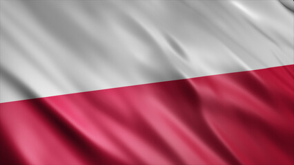 Poland National Flag, High Quality Waving Flag Image 