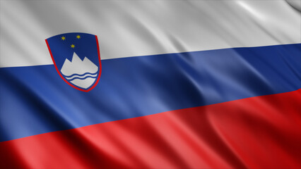 Slovenia National Flag, High Quality Waving Flag Image 