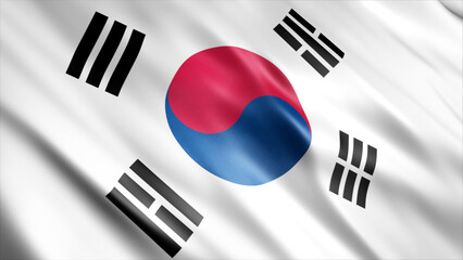South Korea National Flag, High Quality Waving Flag Image 