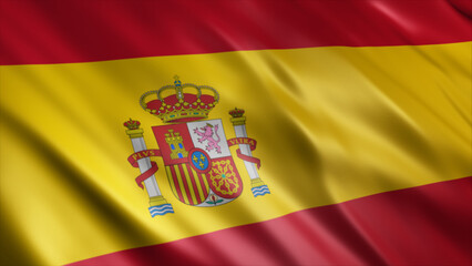 Spain National Flag, High Quality Waving Flag Image 