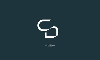 Alphabet letter icon logo CS