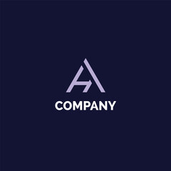 AH letter company logo design