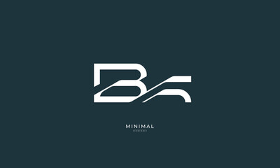 Alphabet letter icon logo BK