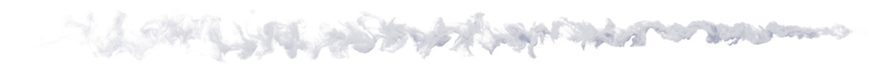 Line of cloud trail shape with isolated on transparent background - PNG file, 3D rendering illustration, Clip art, cut out and sky elements