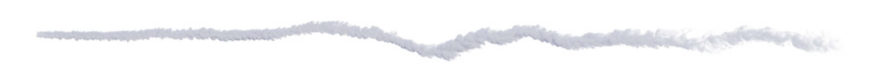 Line of cloud trail shape with isolated on transparent background - PNG file, 3D rendering illustration, Clip art, cut out and sky elements © EcoSpace