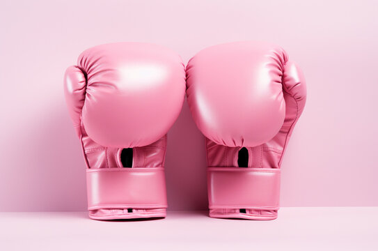 Boxing gloves. Victory over breast cancer