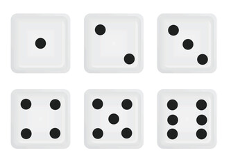 All dices numbers. vector illustration