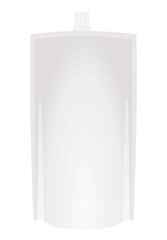 White doypack pack with cap. vector