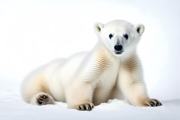 Obraz na płótnie Canvas polar bear in the snow Created using generative AI tools