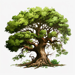 Beautiful tree on a white background