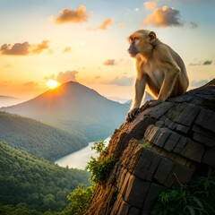 monkey on the mountain top 