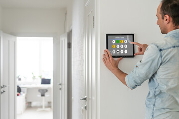 manipulating air conditioner with tablet