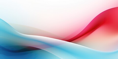 Obraz na płótnie Canvas Abstract red and blue swirl wave on white background. Flow liquid lines design element, generative ai