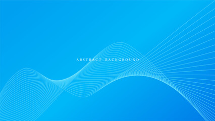 Blue background and colorful curves. Vibrant.