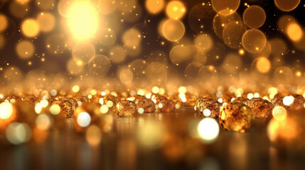 Shining Bokeh Effect on a Black Background A Sparkling and Sophisticated Design