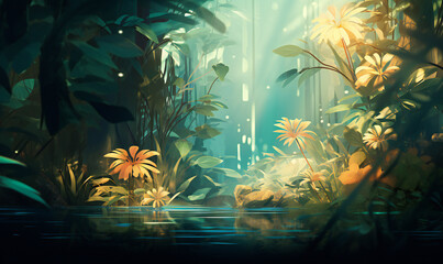 tropical scene