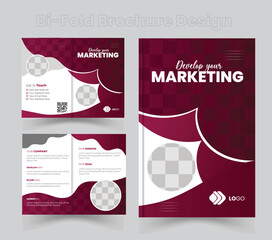 Business brochure template layout design,Corporate Bi Fold Brochure Template, Cover Page With Two Sides Presentation, 16 page corporate brochure editable template layout