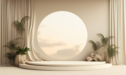 interior with window and flowers