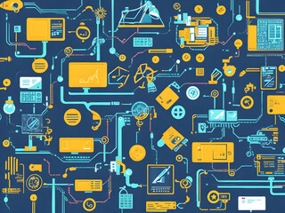 seamless pattern with components