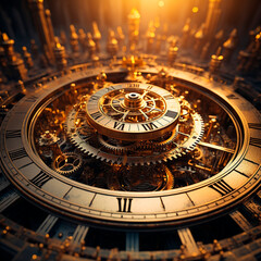 Classic steampunk professional background. High quality illustration