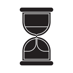 Hourglass timer icon in trendy flat design. Vector illustration isolated on white background