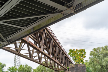 Fototapeta premium two crossing bridges over the river