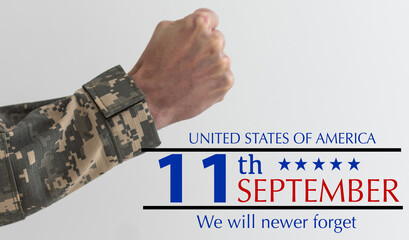 Patriot Day September 11 9 USA banner - United States flag or merican flag, 911 memorial and Never...