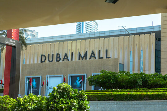 Dubai, United Arab Emirates - June 21, 2023: Entrance of the Dubai Mall