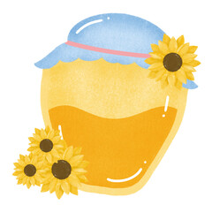 Honey bee and sunflower 
