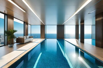 swimming pool generative by AI technology