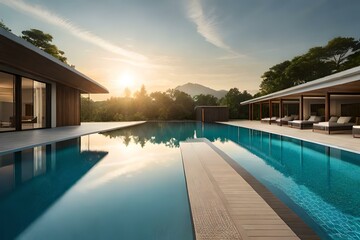 Fototapeta premium swimming pool generative by AI technology