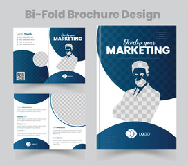 Business brochure template layout design,Corporate Bi Fold Brochure Template, Cover Page With Two Sides Presentation, 16 page corporate brochure editable template layout.