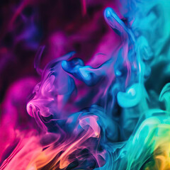 Color Burst in Smoke, Generative AI