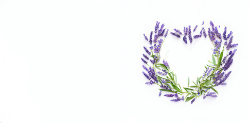 Whimsical Lavender Love Whispers: Floral Heart, Generative AI