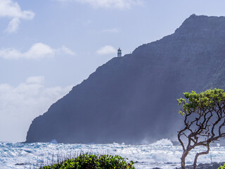 Makapuu Point Lighthouse on the Hawaiian island of Oahu - 626625660