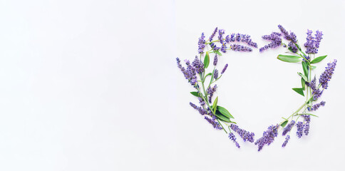 Beauty in Lavender Blooms: Love-Filled Heart, Generative AI