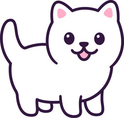 Little white baby kitten 