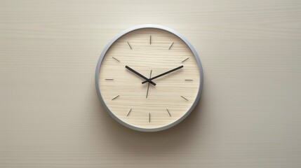 A Photo of Minimalist Wall Clock with Simple and Elegant Design. created with Generative AI technology