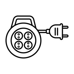 Socket electric power plug icon vector on trendy design
