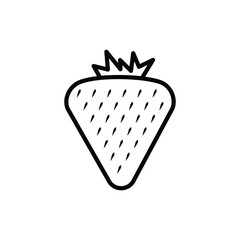 strawberry outline stroke icon vector illustration eps