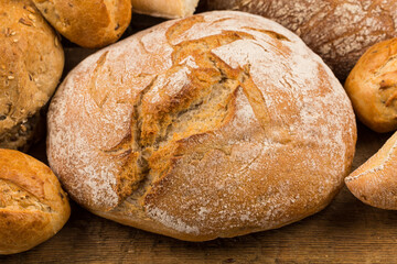 Close-up of traditional bread