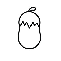 eggplant brinjal icon vector illustration eps 