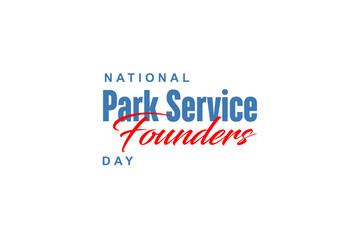 National Park Service Founders Day, background template Holiday concept
