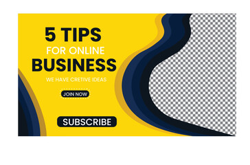  business youtube thumbnail template