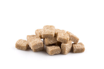 brown sugar cubes isolated