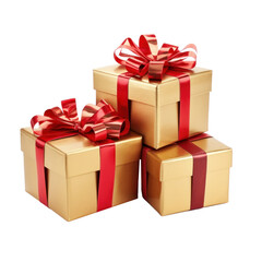 Fototapeta premium Christmas Gift boxes isolated.